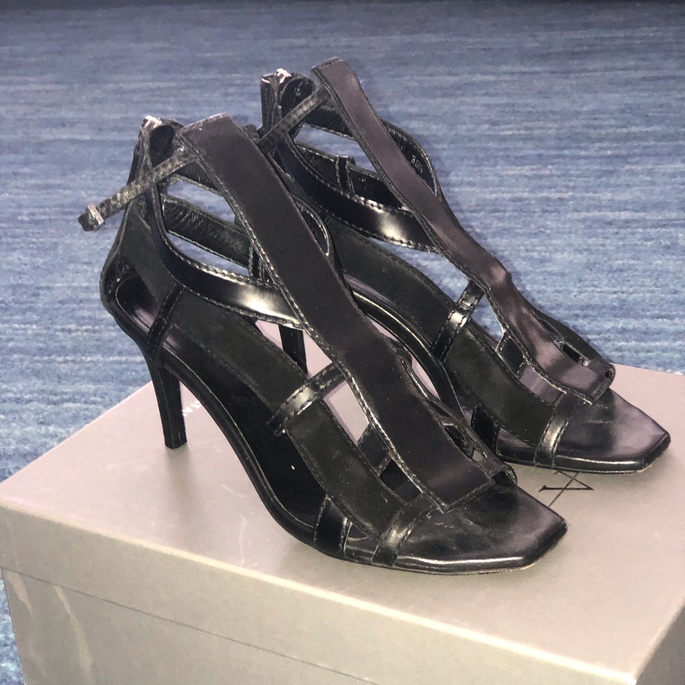 100% authentic  Gucci black Strappy Stilettos